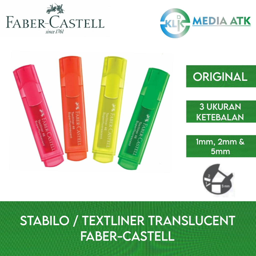 Jual Stabilo / Textliner Faber-Castell 46 Translucent - 1 Pcs | Shopee ...