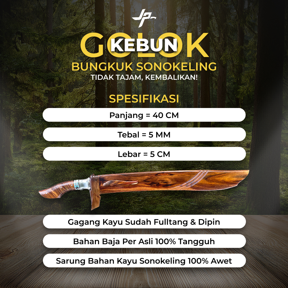 Jual Juragan Pisau | Perkakas Golk Bungkuk Kayu Sonokeling Panjang 40 ...