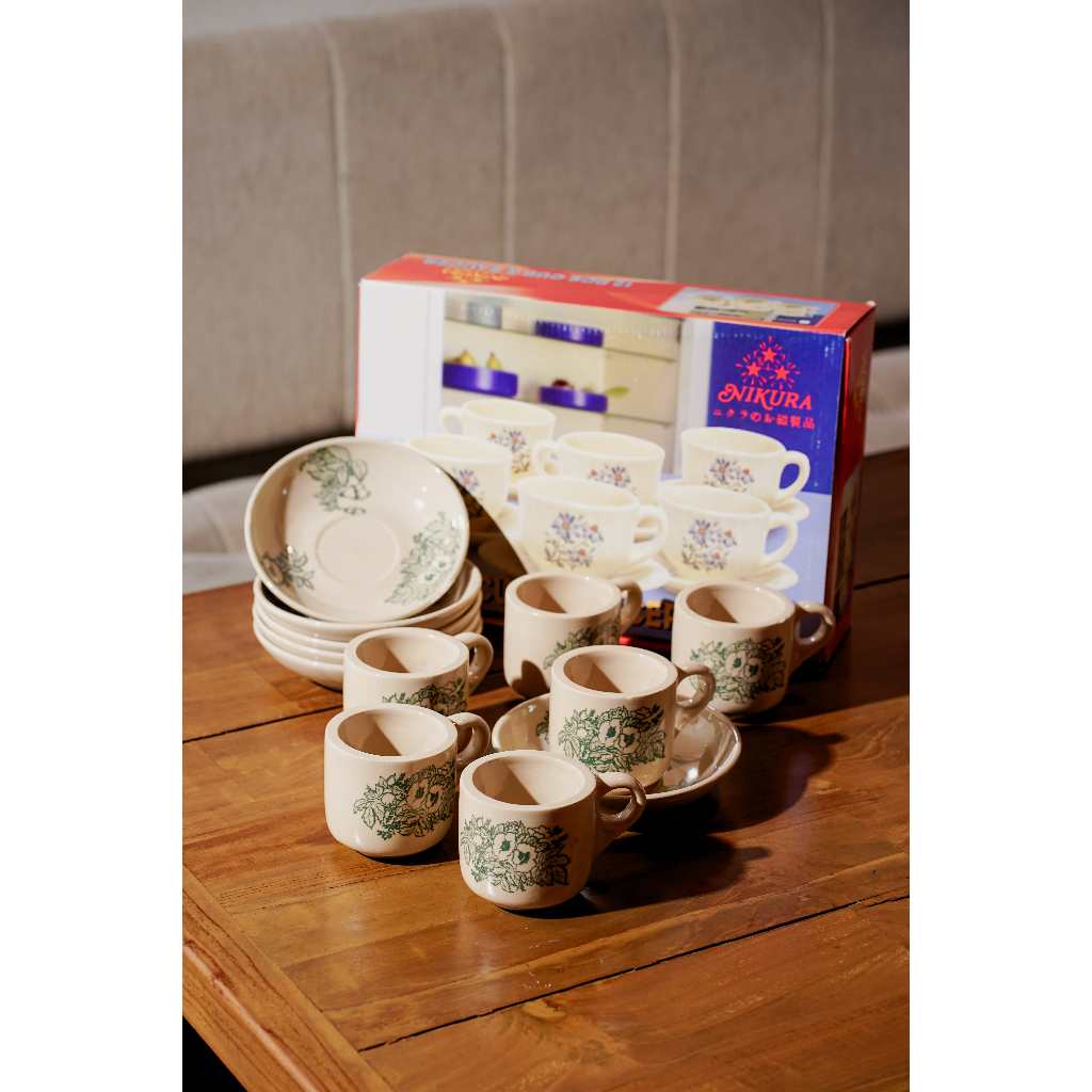 Jual CANGKIR SET KERAMIK MOTIF KOPITIAM CAP GUNUNG PREMIUM QUALITY ...