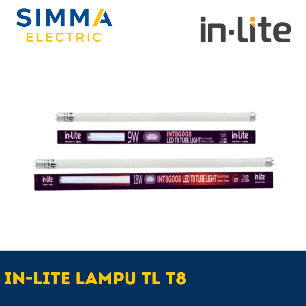Jual INLITE Tube Light Lampu TL T8 Tube Glass 9W 19W INT8G008 Lampu TL ...