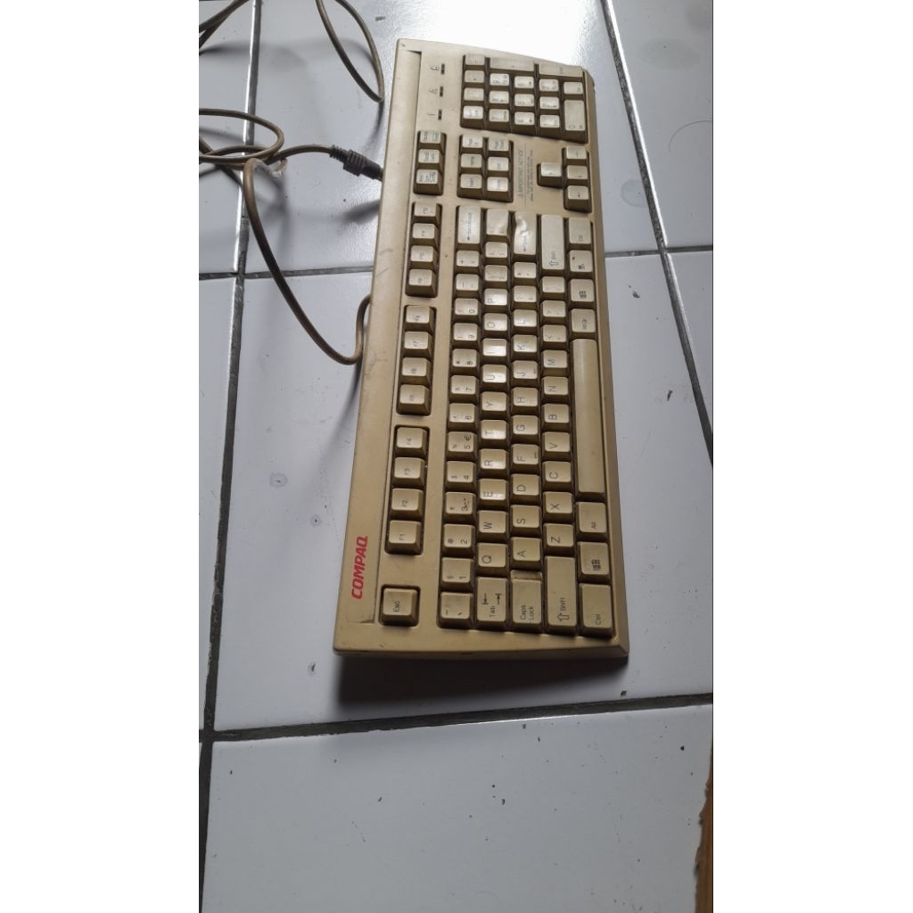 Jual keyboard compaq jadul ps2 putih gading antik vintage | Shopee ...
