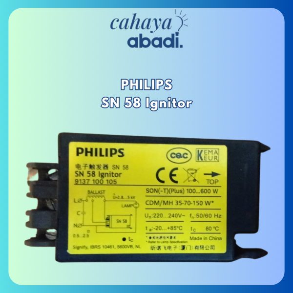 Jual PHILIPS Ignitor SN 58 - Ignitor untuk lampu SON-T (PLUS) 100W-600W ...