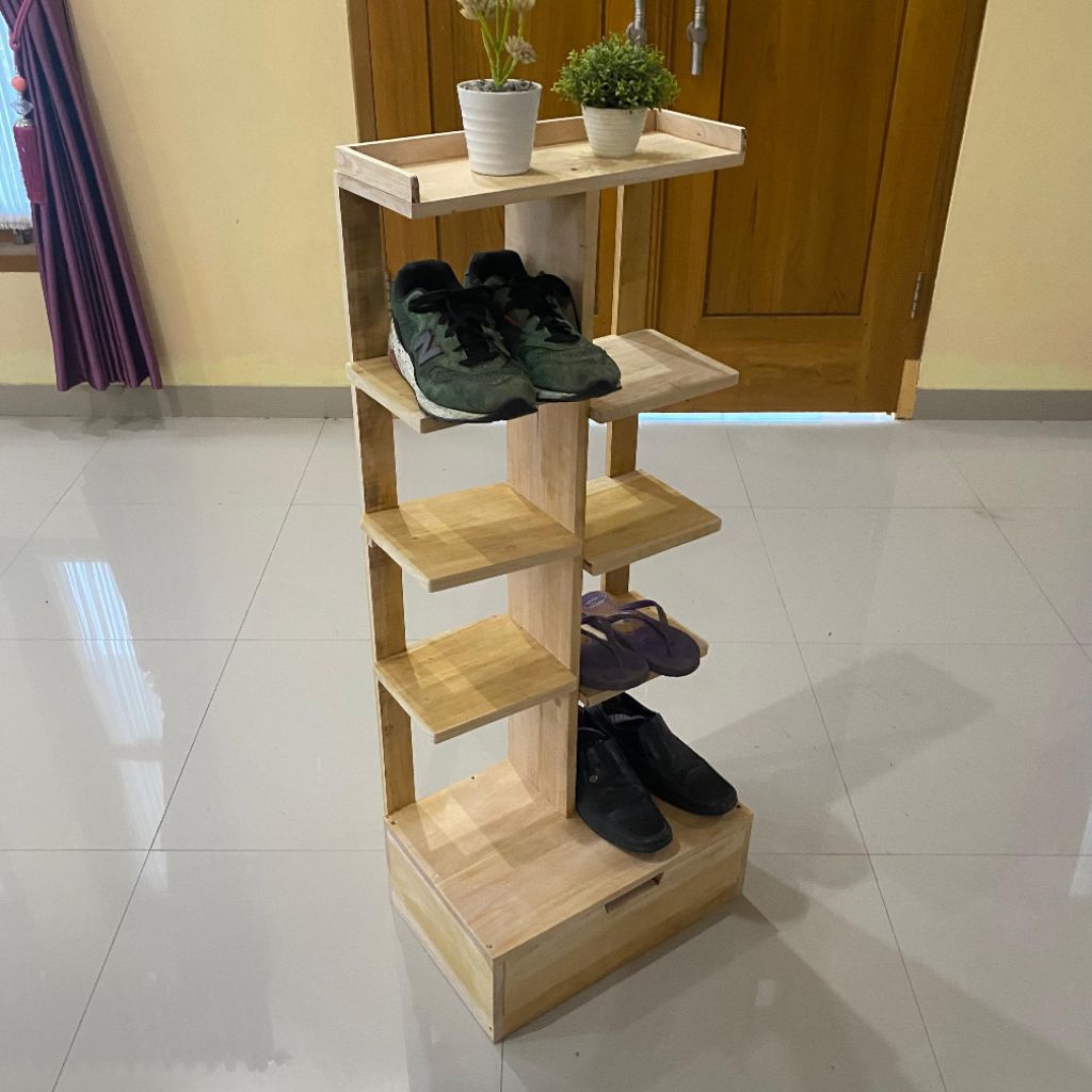 Jual rak sepatu/rak bunga kayu mahoni berkualitas dan minimalis ...