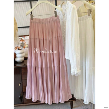 Moodis Bianca Skirt Rok Plisket Maxi Panjang