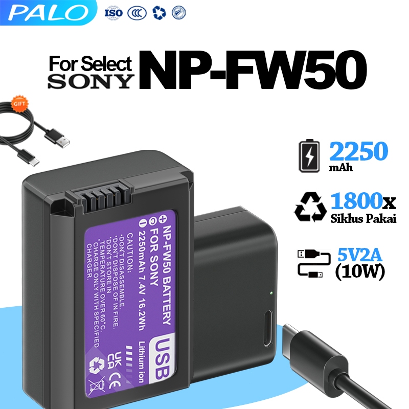 Jual PAOL Baterai Sony NP-FW50 2250MAH With Type-C Fast Charging Port ...