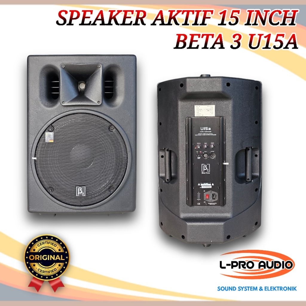 Jual Speaker aktif BETA 3 U15A speaker monitor Beta tri 15in BETA THREE ...