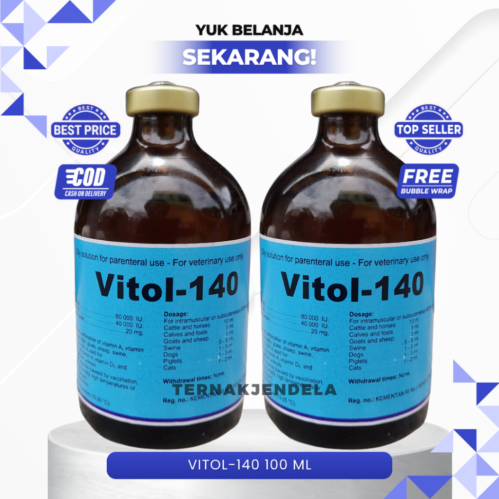 Jual VITOL-140 100 ML- Vitamin AD3E Memperbaiki Dan Meningkatkan ...
