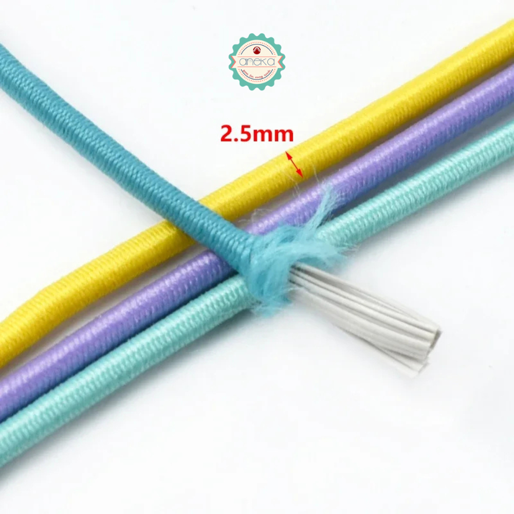 Jual KATALOG - [+-10m / 50gr] Tali String 2.5mm Elastis Warna / Braided ...