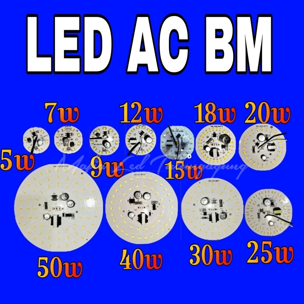 Jual [PROMO 12.12] ORIGINAL LED AC BM 5w sampai 50w /LED BM 9Volt/LED ...