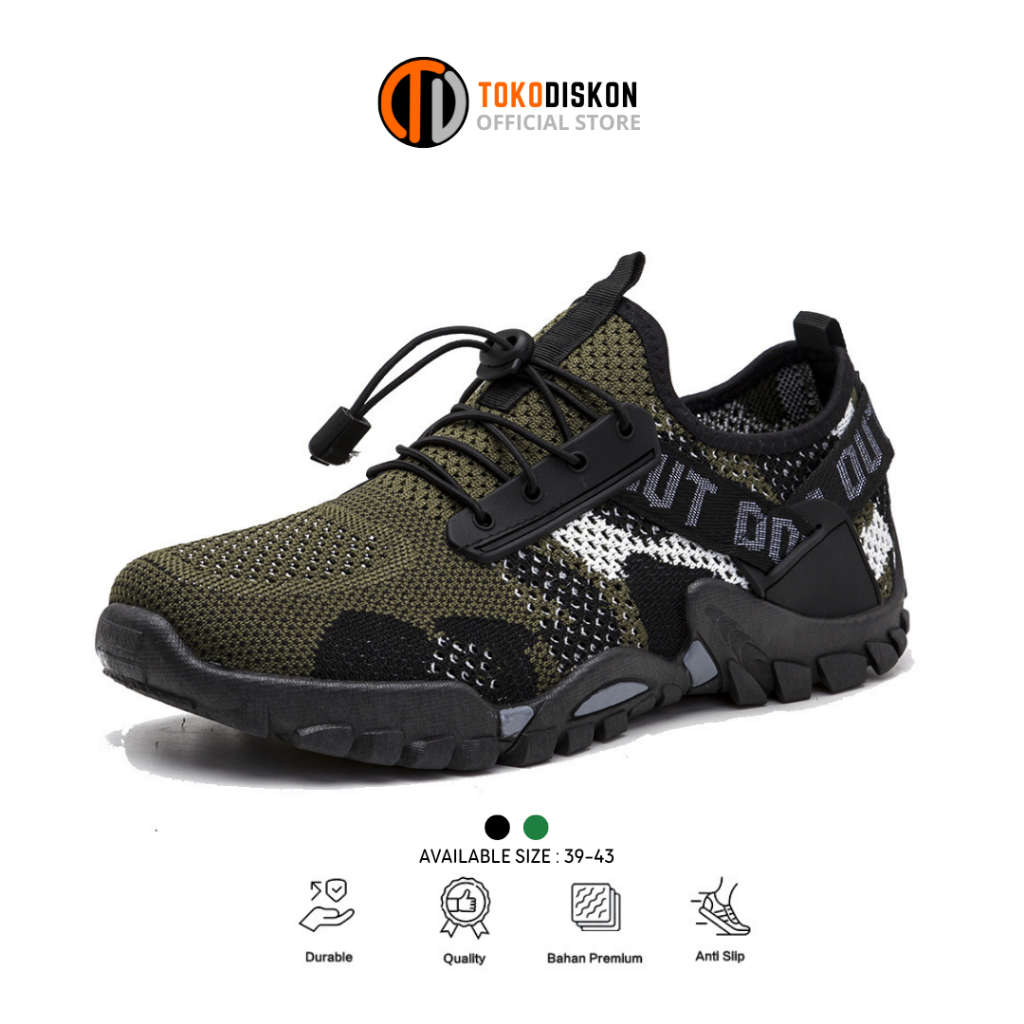 Jual 𝗧𝗢𝗞𝗢𝗗𝗜𝗦𝗞𝗢𝗡 Sepatu Hiking Outdoor Pria Adventure Terbaru sepatu