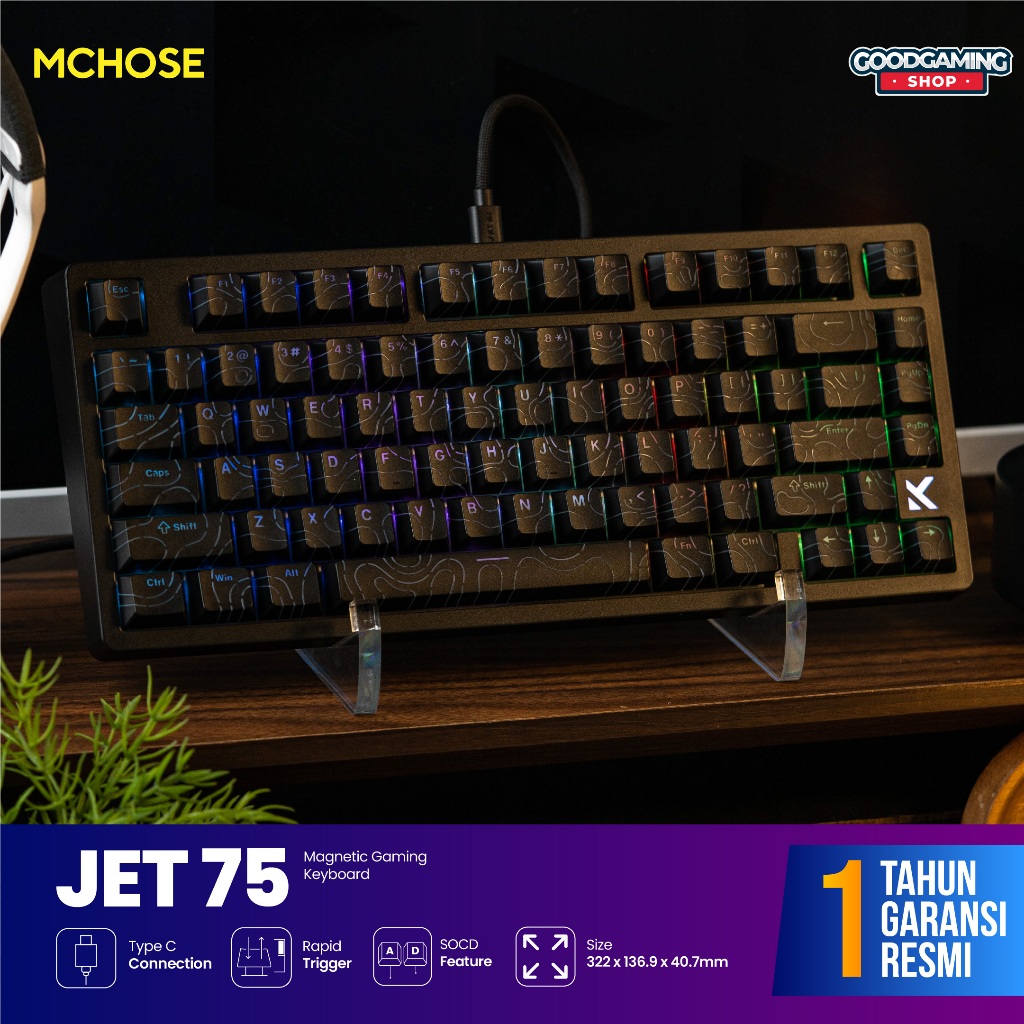 Jual MCHOSE Jet 75 / Jet75 Hall Effect HE Rapid Trigger Magnetic Switch ...