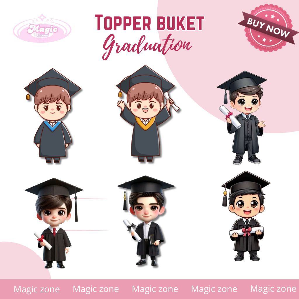 Jual Topper Graduation/Topper buket wisuda/Happy Graduation | Shopee ...