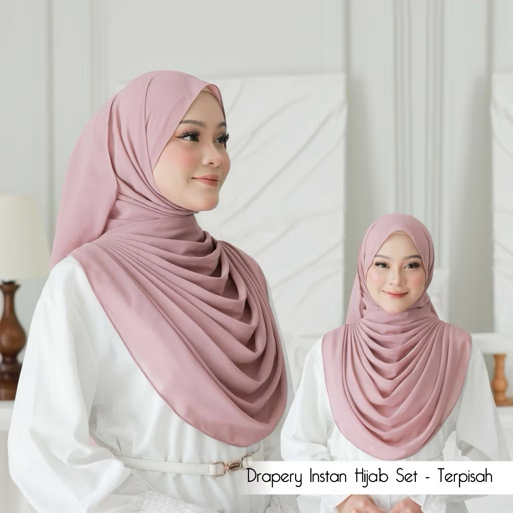 Jual Hijab Drapery Instan/Malay Set Malaysia Drapery Dada Instan ...