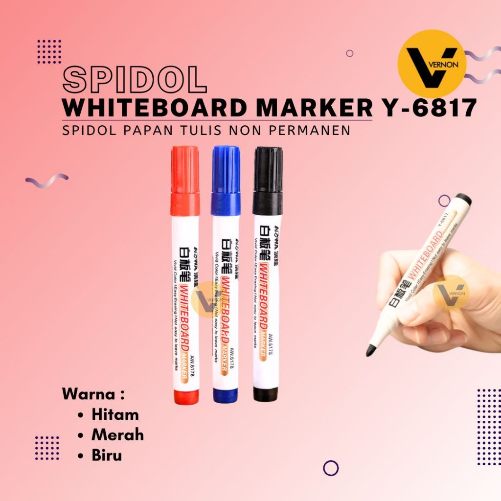 Jual Spidol Papan Tulis Spidol Whiteboard Marker Spidol Y-6817 Spidol ...
