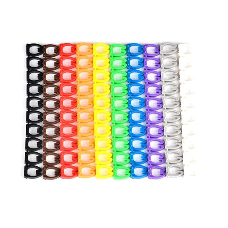 Jual Label Kabel 100pcs C Type Plastic Cable Marking Label Penanda ...