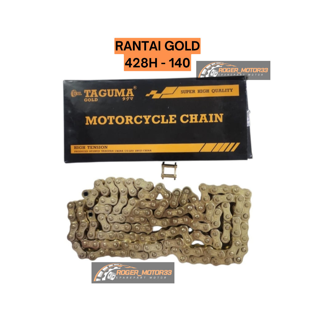 Jual RANTAI GOLD 428H - 140 RANTAI SEPEDA MOTOR MOTORCYCLE CHAIN MERK ...