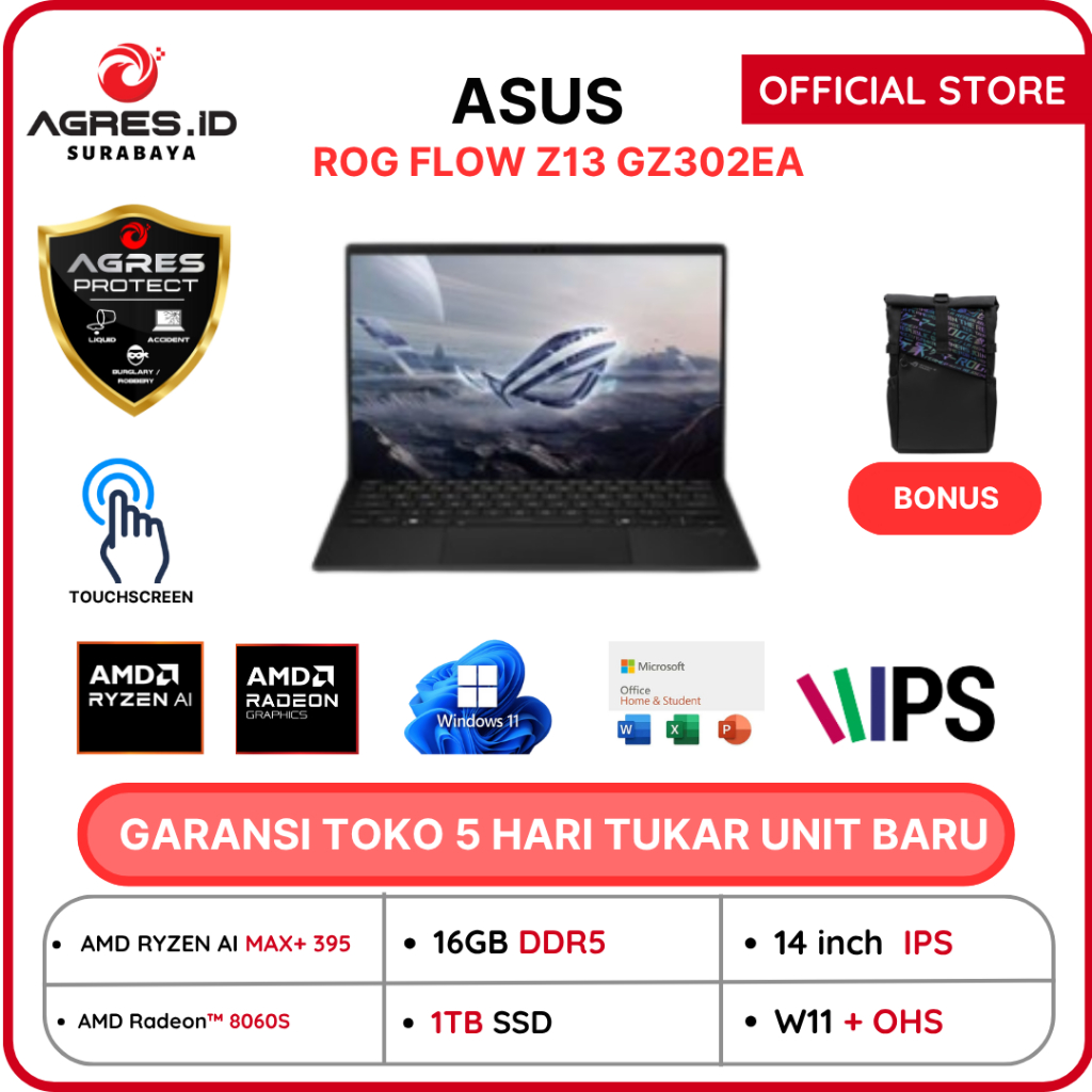 Jual ASUS ROG FLOW Z13 GZ302EA TOUCH RYZEN AI MAX+ 395 32GB 1TB ...