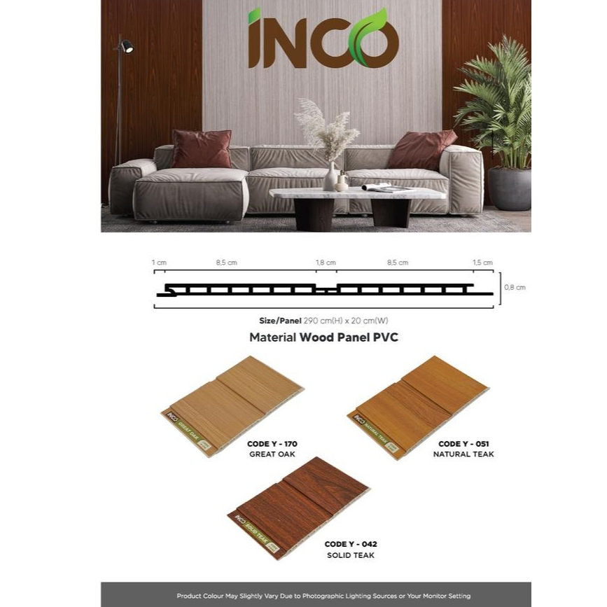 Jual Wallpanel INCO Series Y Tebal 1cm Motif Kayu / Wood Panel Wood ...