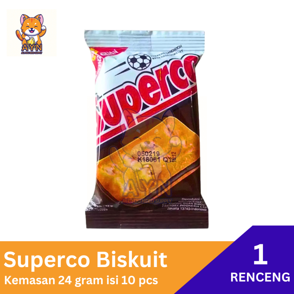 Jual Superco Biskuit Khong Guan Coklat | Lemon [ 1 renceng isi 10 pcs ...