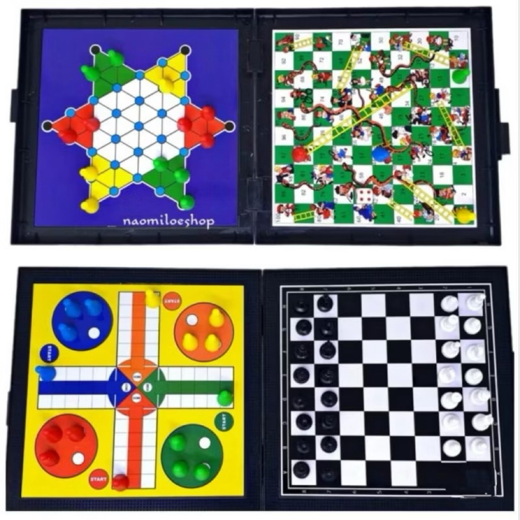 Jual Mainan Anak Board Gameso Ular Tangga Magnet Magnetic 4 in 1 Catur ...