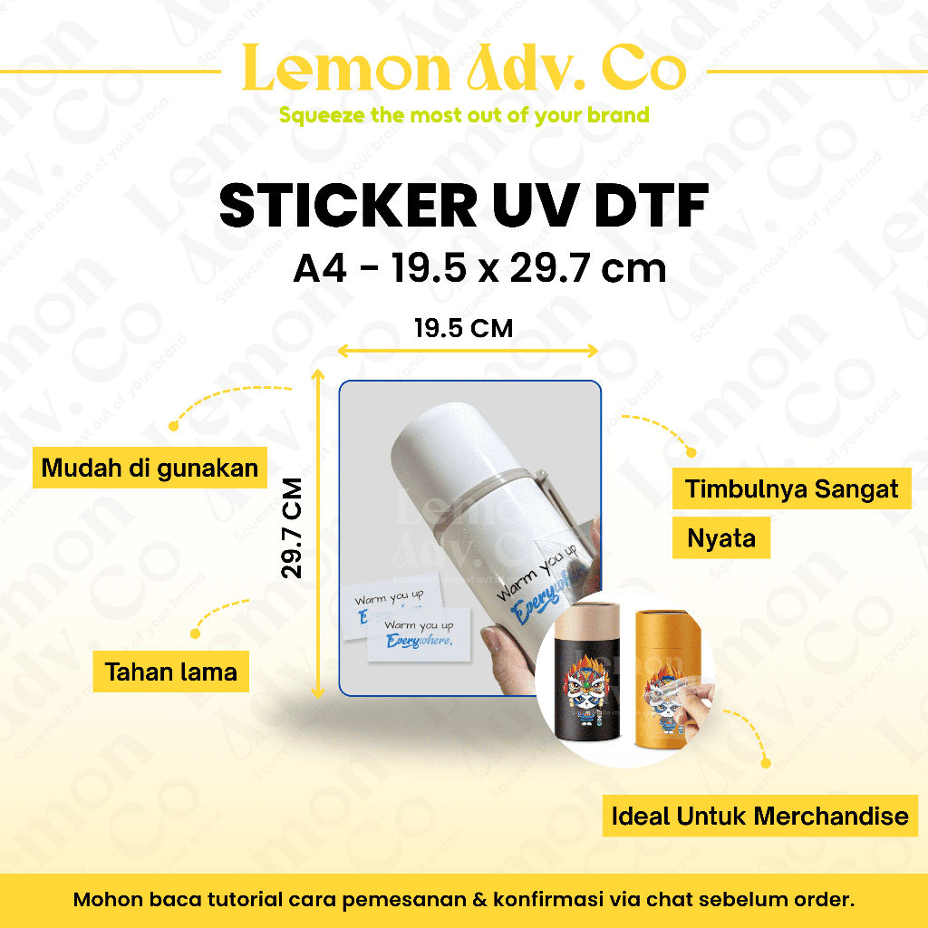 Jual CUSTOMS STICKER UV DTF | PRINT STICKER UV DTF 1M, A3, A4 | UV ...