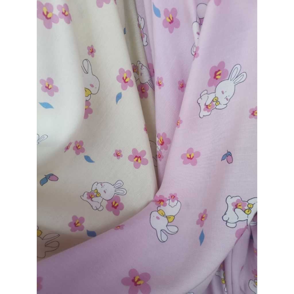 Jual Bahan kain katun rayon viscose premium motif karakter kelinci ...