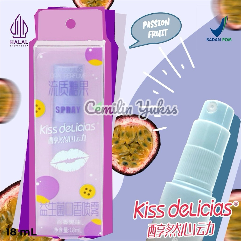 Jual [Promo] Kiss Delicias Spray Mint Candy Permen Spray Zero Sugar ...