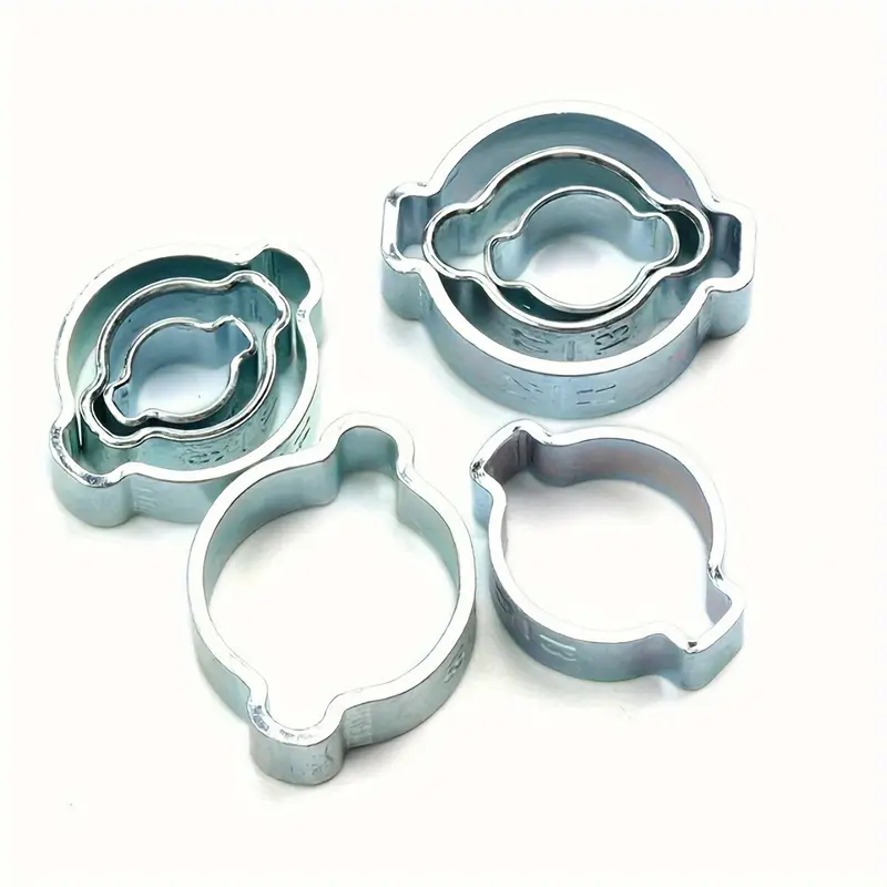 Colliers De Serrage Double Oreille Acier Galvanisé – Lot De 40, Diamètre 9-11 Mm, Pour Tuyaux Carburant, Eau, Air