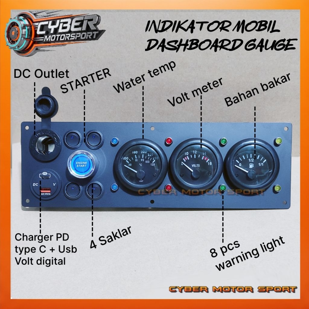 Jual Indikator gauge analog classic gauge mobil universal add on ...