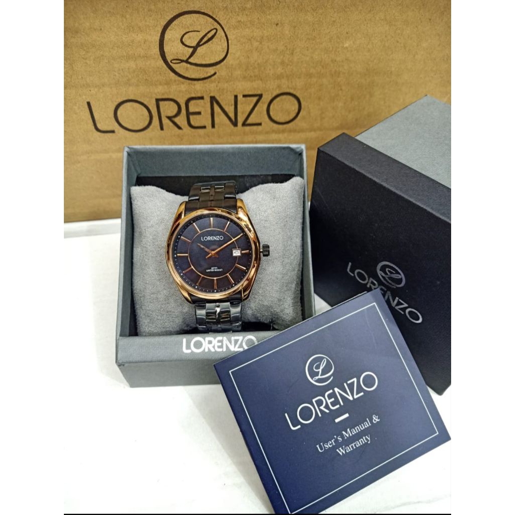Jual JAM TANGAN LORENZO ORIGINAL RANTE TGL AKTIF PRIA DIAMETER 42 MM ...