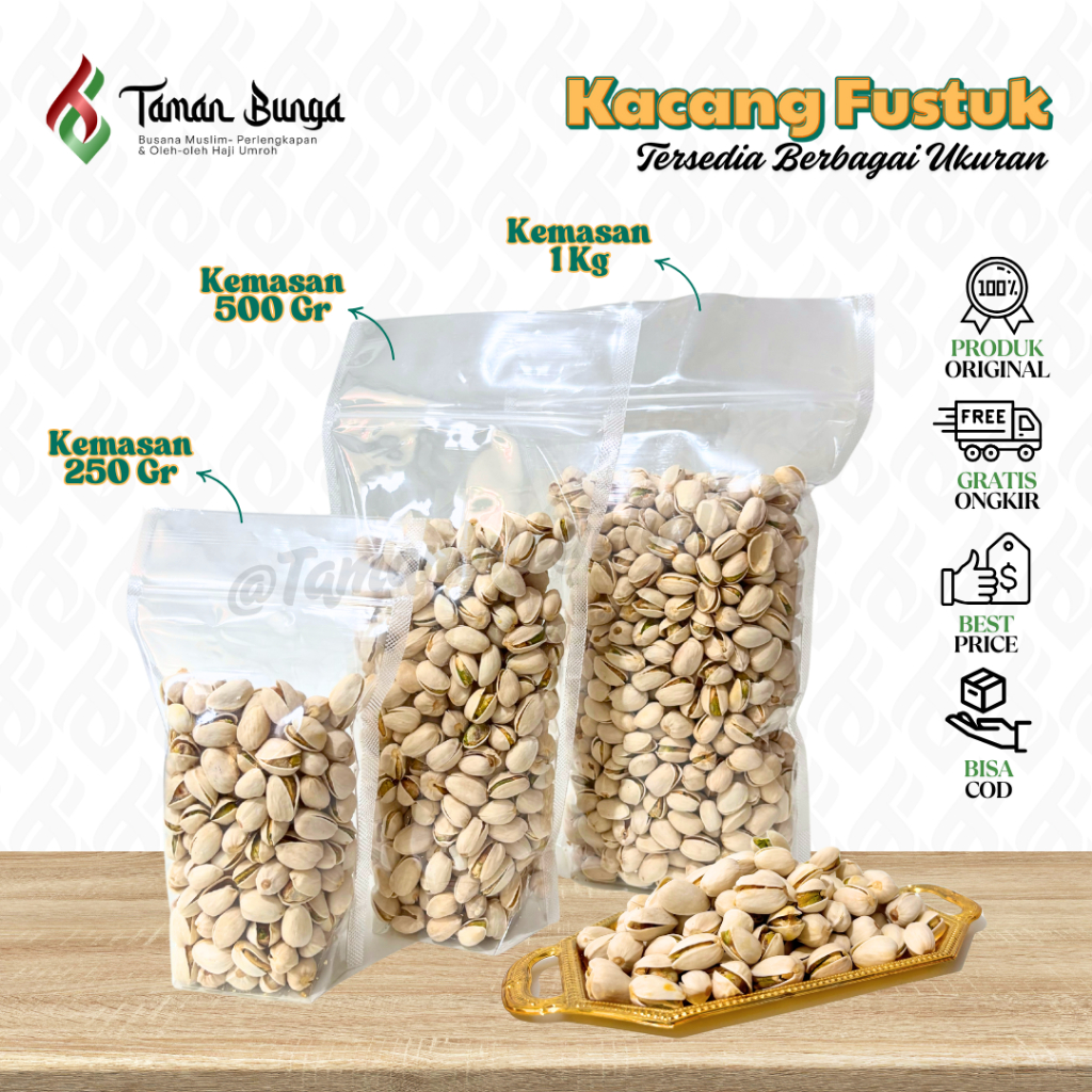 Jual KACANG FUSTUK ARAB / KACANG PISTACHIO / OLEH-OLEH HAJI UMROH / 1KG ...