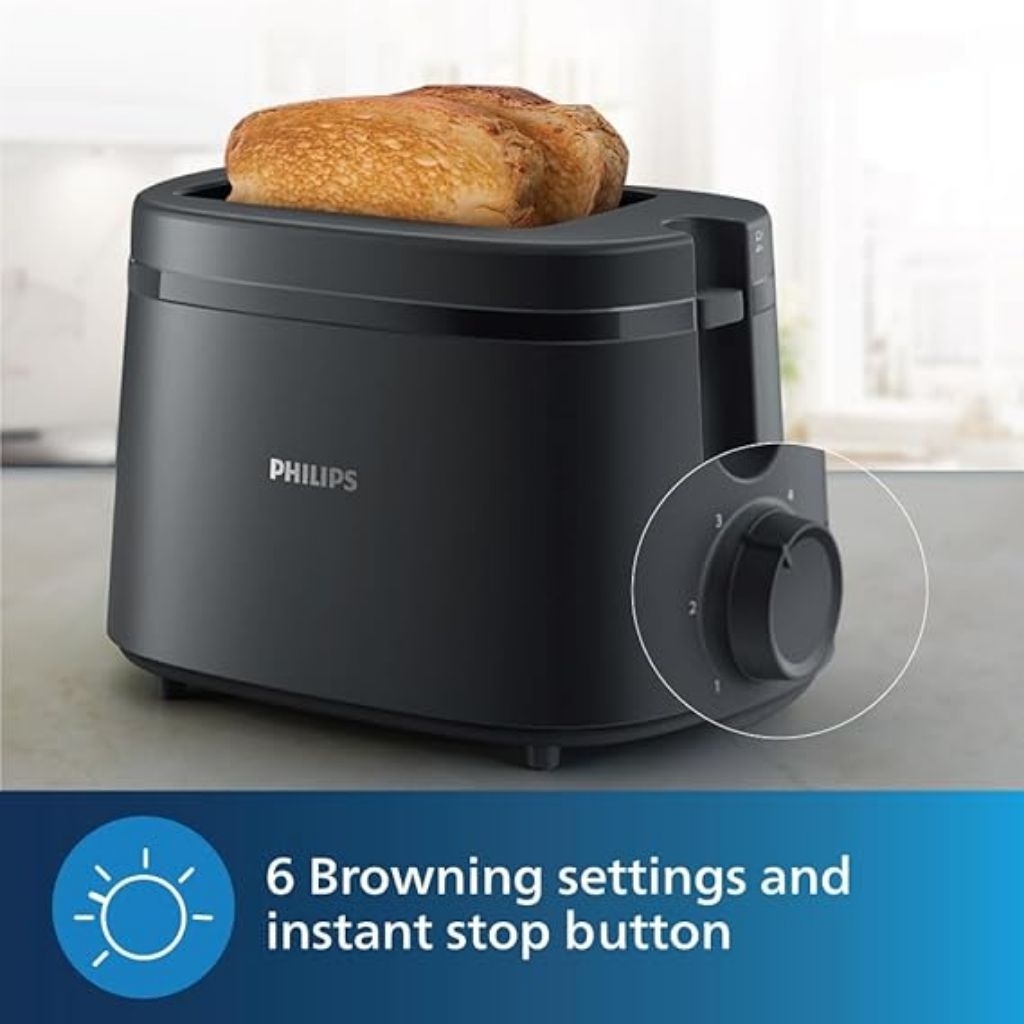 Jual PHILIPS Toaster Pemanggang Roti 1000 Series CharcoalGrey HD2510/90 ...