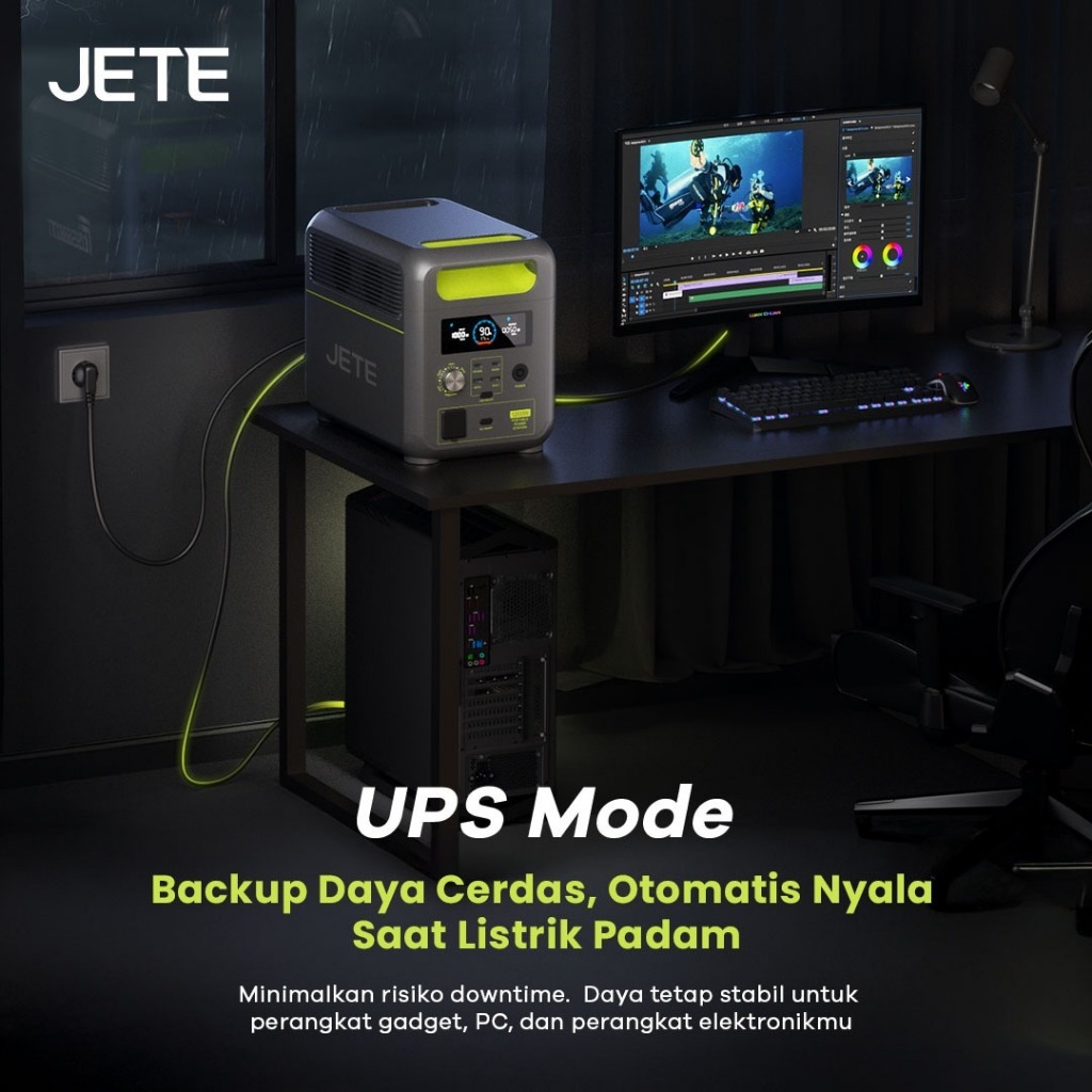 Jual JETE PS1200 Power Station 1200W 7 Multiple Genset Listrik Portabel ...
