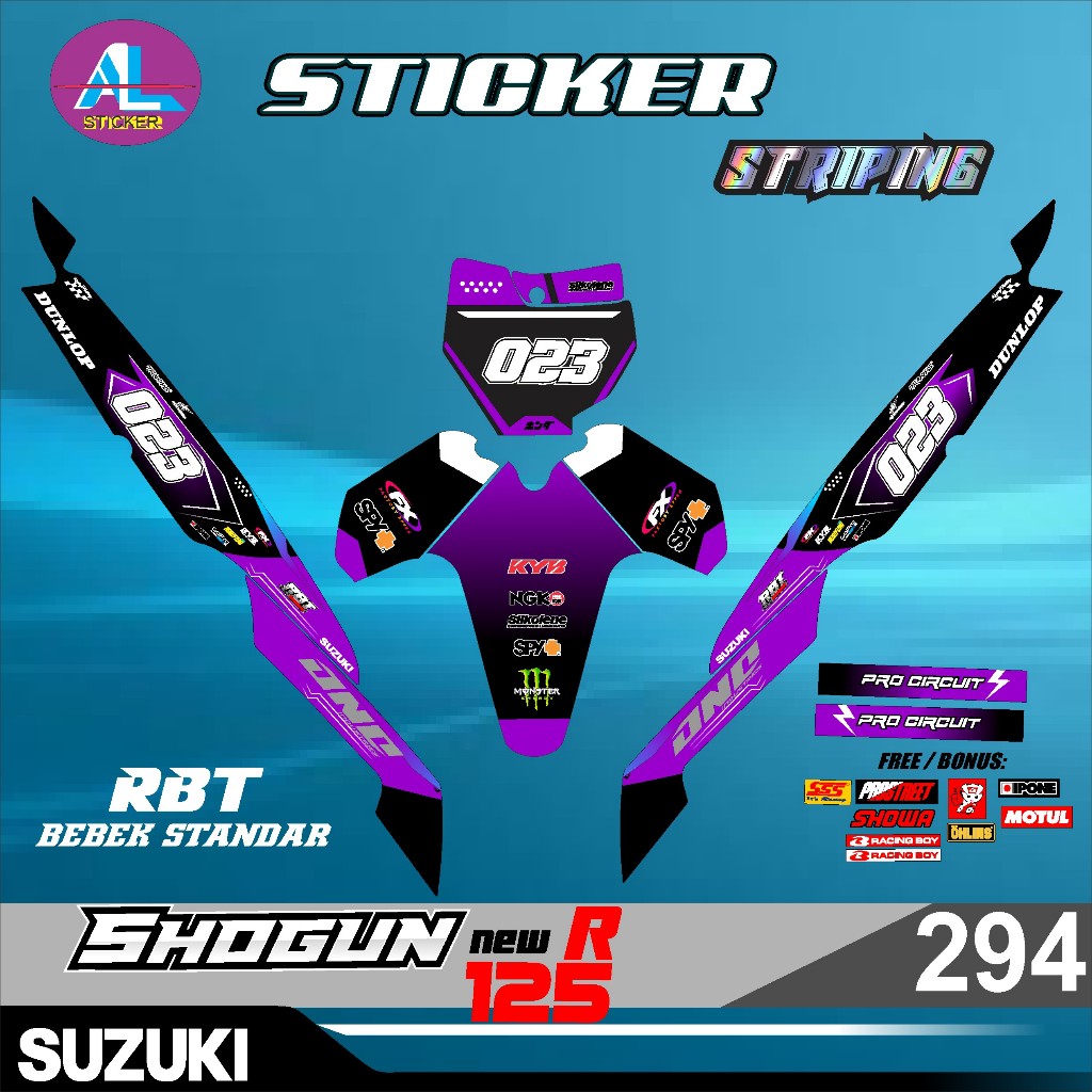 Jual Sticker RBT SHOGUN 125 R SEMI FULLBODY MOTOR RBT BEBEK MODIF ...