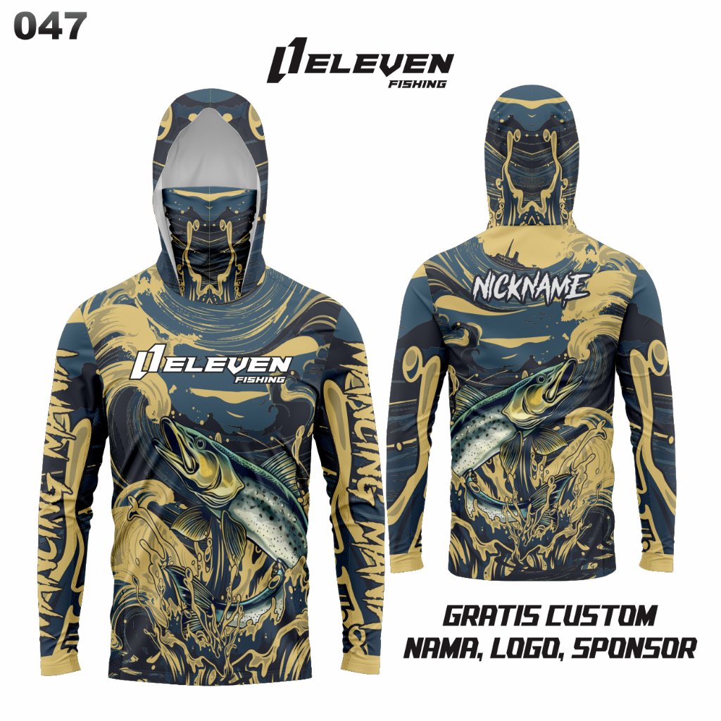 Jual Jersey Mancing Full Printing Bisa Custom Nama 047 | Shopee Indonesia