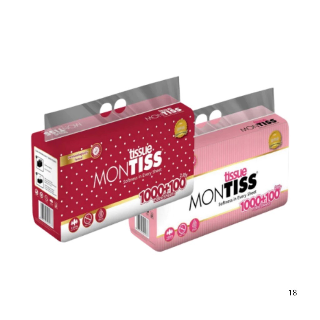 Jual MONTISS FACIAL TISSUE 1000 + 100 SHEET - 2 PLY JUMBO PACK | Shopee ...