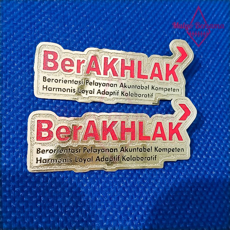 Jual Pin Bros BerAKHLAK Logam Pin BerAKHLAK Aksesoris ASN - Mulyo ...