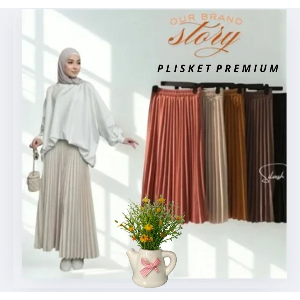 Jual rok plisket premium bahan tebal lentur all sizze Bb 45-90kg ...