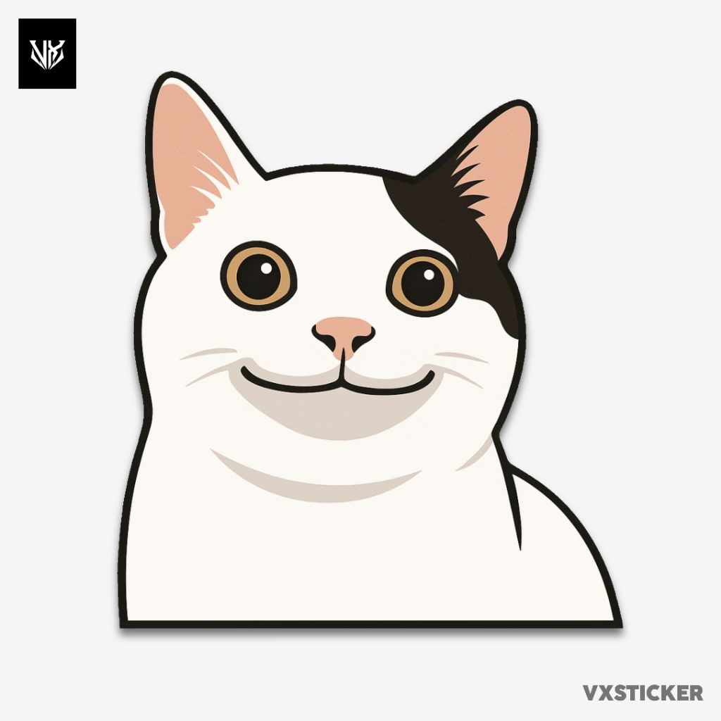 Jual Stiker/Sticker Kucing Lucu #04 VXSTICKER | Shopee Indonesia