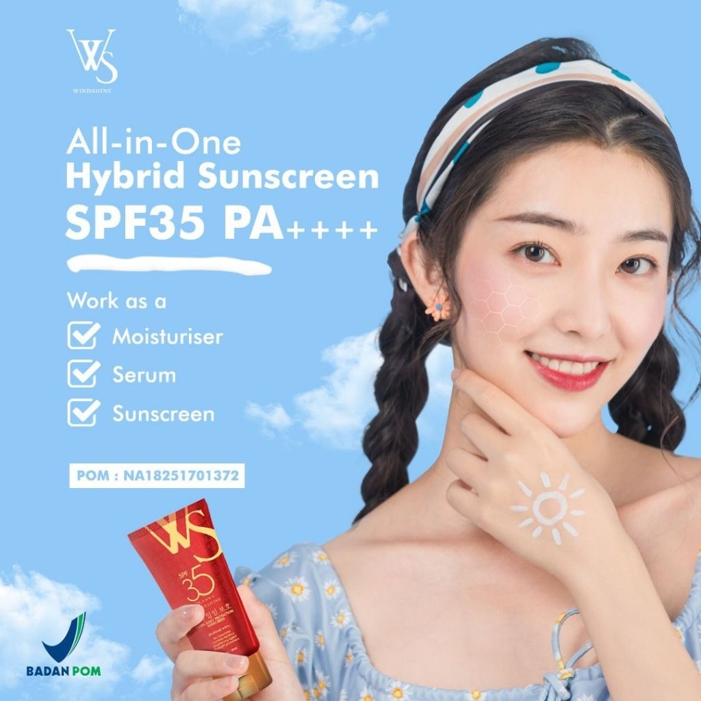 Jual Sunscreen Windshine SPF 35++ Bpom Original | Shopee Indonesia