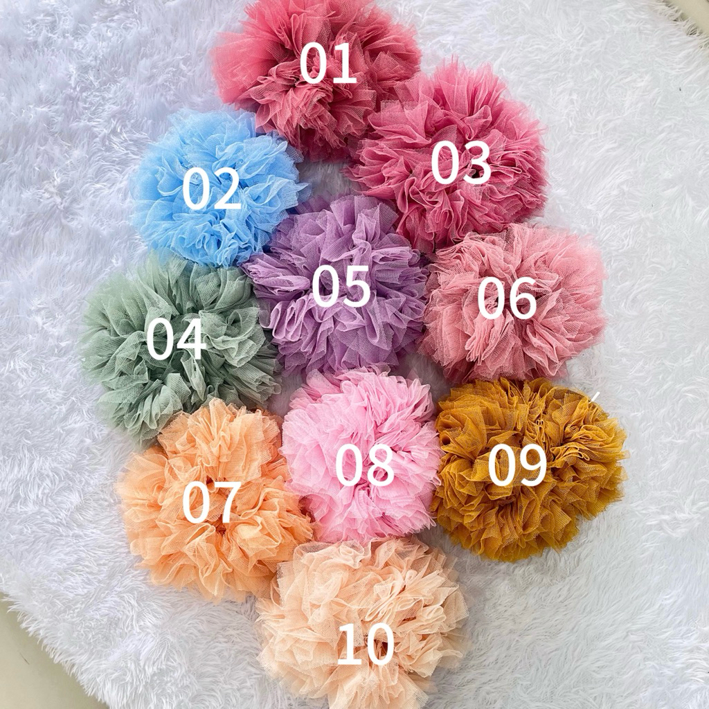 Jual CEPOLAN HIJAB / SCRUNCHIE TULLE ANTI PUSING | Shopee Indonesia