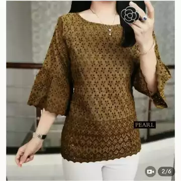 Df Blus Katun Bolong Full Furing Atasan Katun Bangkok