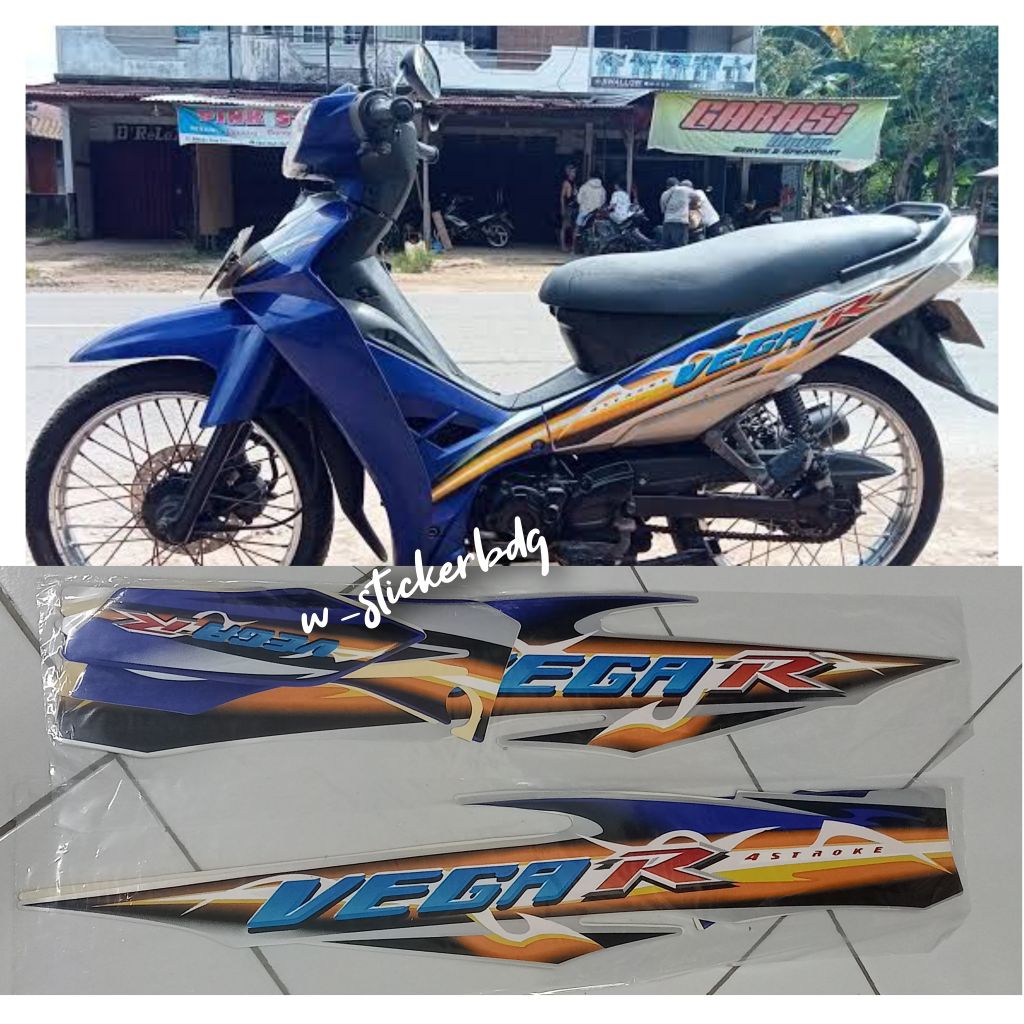Jual Striping Stiker Lis Yamaha Vega R New 2007 Biru Silver | Shopee ...