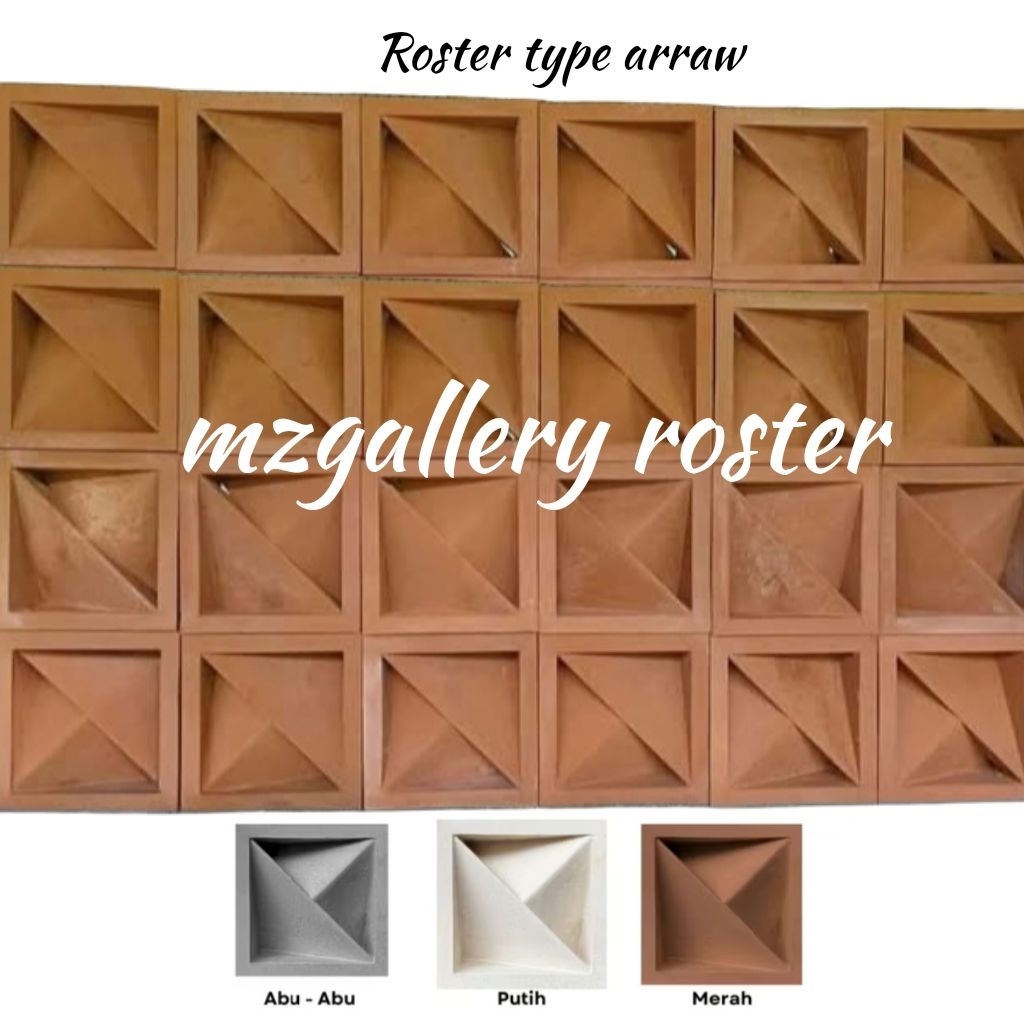 Jual Roster beton dua sisi motip arraw roster merah roster putih roster ...