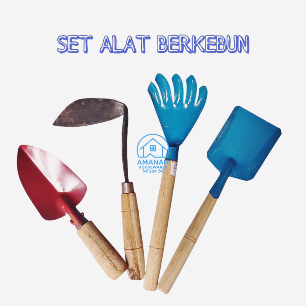Jual Cetok Gathul Sekop Set Alat Berkebun Bahan Besi Gagang Kayu ...