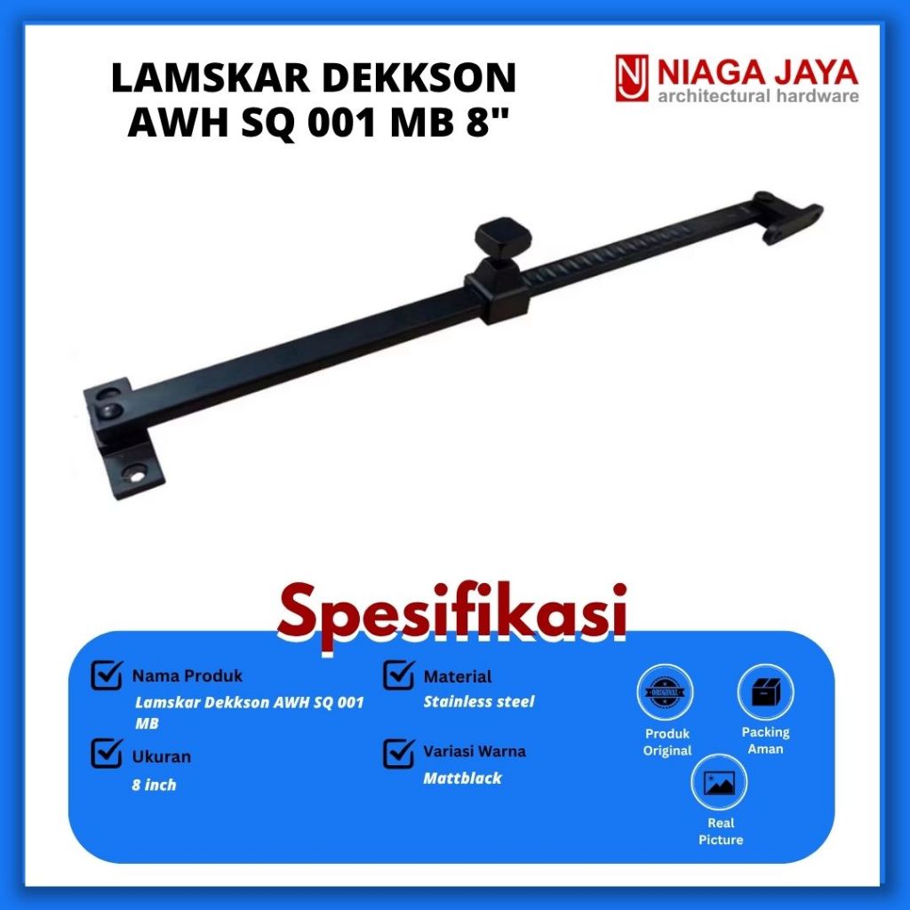Jual Lamskar DekKson AWH SQ 001 MB 8″ (Matt Black) | Shopee Indonesia