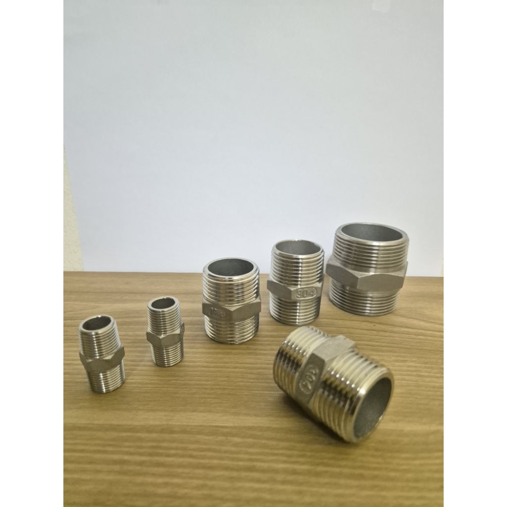 Jual Double neple stainless 4