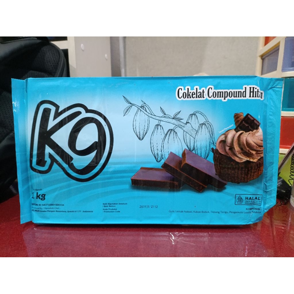 Jual K9 Cokelat Compound Hitam Coklat Blok 1 Kg | Shopee Indonesia