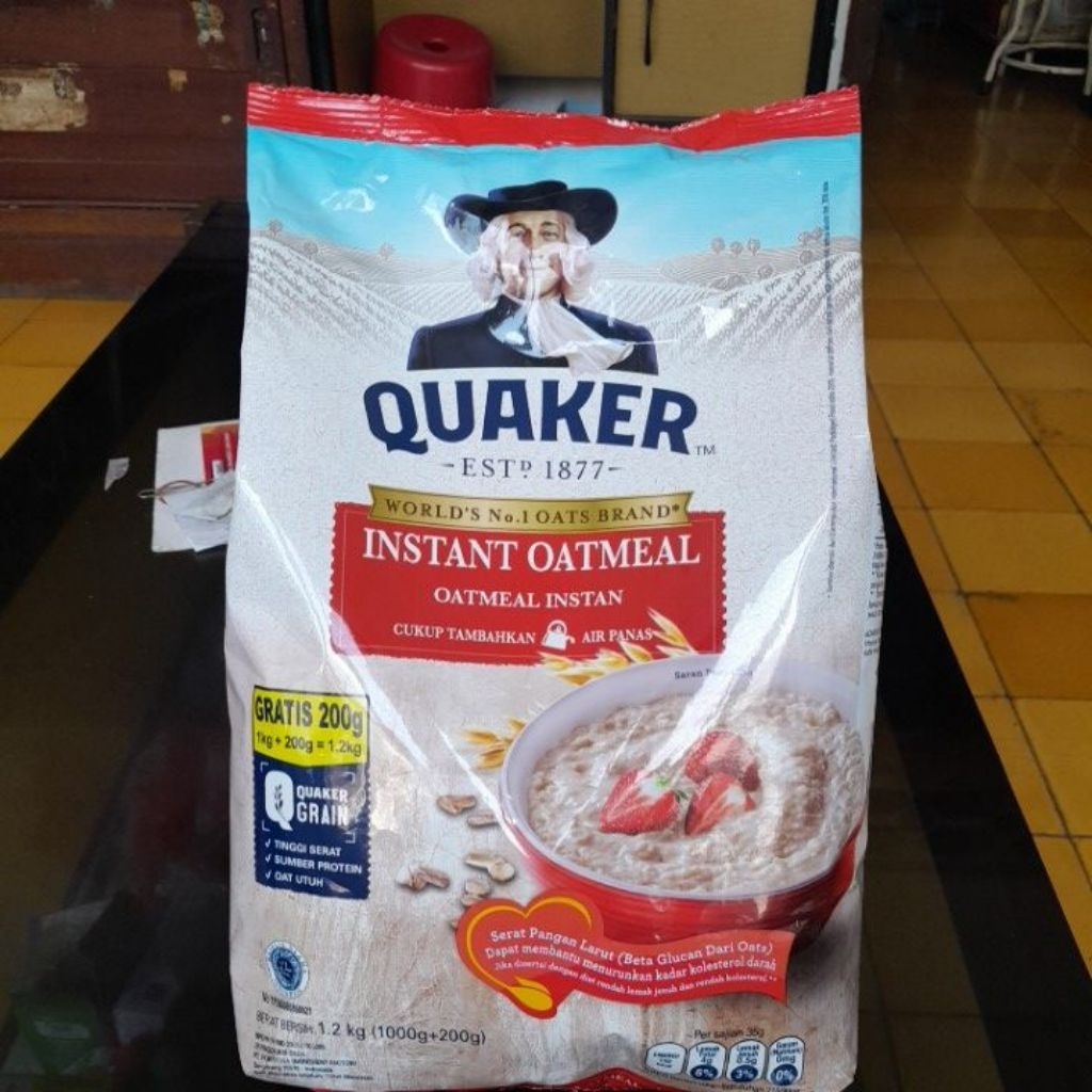 Jual Quaker Instant Oatmeal Sereal Merah 1.2 Kg. Exp: September -2027 ...