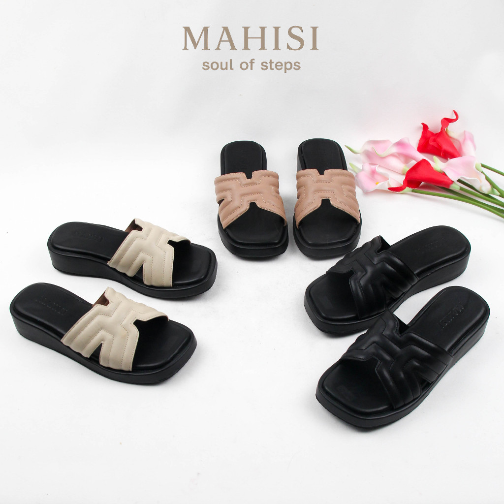 Jual Sandal Wanita Mahisi Maya – Platform Ringan & Empuk | Sandal Slip ...